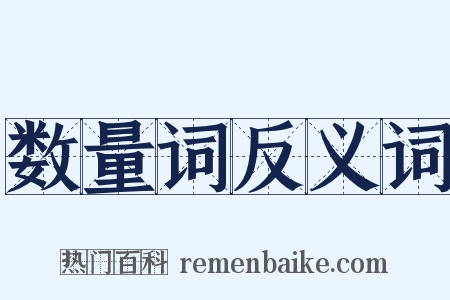 数量词反义词是什么意思的图片